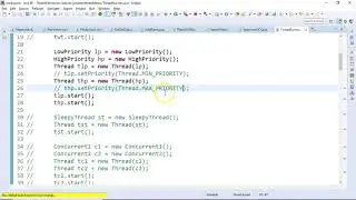 Thread Code Demonstration in Java: yield, sleep, priority