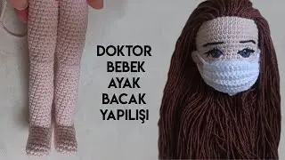 #AmigurumiDoctor Doktor bebek ayak,bacak yapılışı 6.bölüm #amigurumidoll #tutorial(English subtitle)