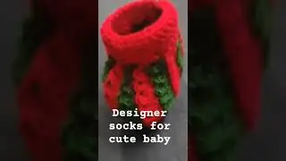 Designer knitting socks for cute baby/ make easy & beautiful/ Unke moje/#trending #shorts #yt #diy