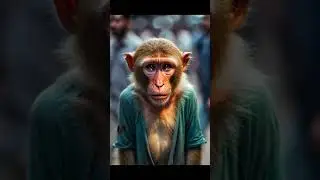 Monkey sad story #viralvideo #sad #tranding #entertaininganimals #shortvideo #cute
