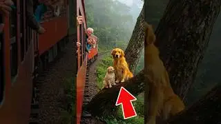 Puppy Mom and Puppy Saves a Train #dog  #goldenretriever #rescue #animals #story #storytelling