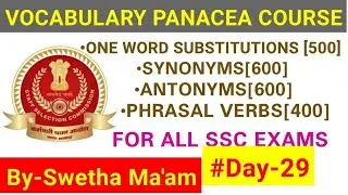 Top 600 Synonyms [DAY-29]//ENGLISH VOCABULARY PANACEA COURSE//Full Vocab Session/by Swetha Mam