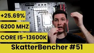 Core i5-13600K Overclocked to 6200 MHz With ROG Strix Z790-A D4 | SkatterBencher #51