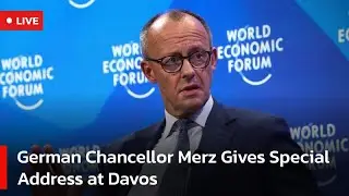 🔴LIVE: German Chancellor Friedrich Merz Delivers Special Address at World Economic Forum | AC1W