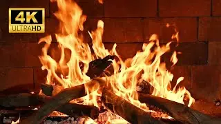 🔥 Warm Winter Fireplace 4K UHD &ndash; Calm and Cozy Crackling Fire Sounds  No Talking