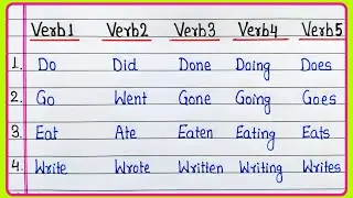 50 Verb forms Verb1 Verb2 Verb3 Verb4 Verb5 | v1 v2 v3 v4 v5 verbs list 50 | V1 V2 V3 V4 V5