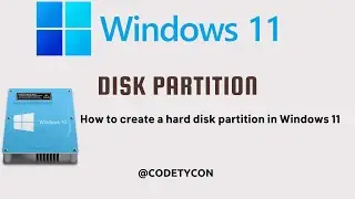 How to create a hard disk partition in Windows 11 [ #hindi ]  #harddisk #windows #windows11