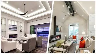 75 Beautiful Beige Family Room With A Hanging Fireplace Design Ideas #615 💛