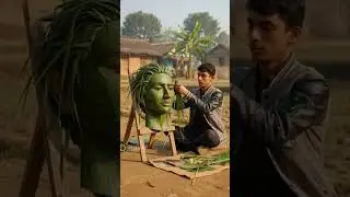 I am making grass statue #like#subscribe