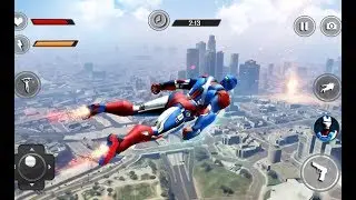 Flying Robot Captain Hero City Survival Mission | Captain Hero City Rescue - Android GamePlay