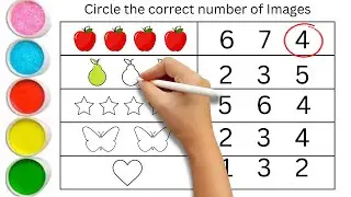 Count, Color & Circle the Right Number | Fun Math Activity for Kids