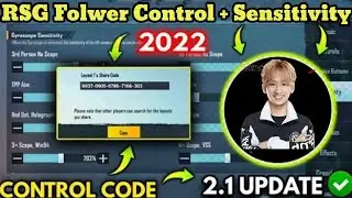 RSG Flower C control Code & Sensitivity Code  -ZENENIGMA GAMING