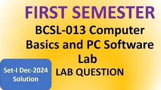 BCSL-013 Lab Practical Exam | Viva Question | Linux Command | Word, Excel Power Point Dec-2024