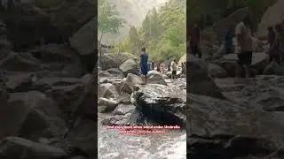 Enjoy the summer under Umbrella 🏖️ waterfall, real excitement. #nature #relaxingnature #abbottabad