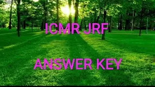 ICMR JRF 2018 part -1 answer key of aptitude (1to11) for life sciences and social sciences.