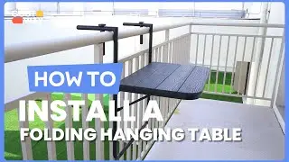 How to Install the Folding Hanging Table with Adjustable Height for Patio Balcony | NP11099 #howto