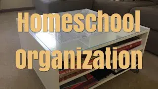 Teen Homeschool Room Organization IKEA coffee table and Costco couch