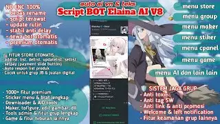 SC BOT WA TERBARU || NO ENC 100% || ANTI ERROR || SCRIPT BOT WHATSAPP