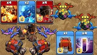 3 Star Any Th14 Attack Strategy With Super DragBat! 4 Super Dragon + 4 Bats Best Town Hall 14 Attack