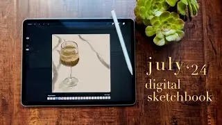 July ‘24 iPad Sketchbook Tour (art inspiration, what I learned, and see my progress!) ❤️