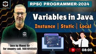 5. MCQ Solution | Variables | Instance Variables | Static Variables | Local Variables | By Manoj Sir