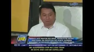 Makati Vice Mayor Kid Pena, hihintayin muna ang pinal na desisyon ng SC