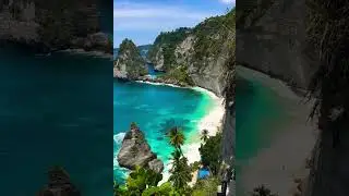 Diamond Beach Bali | Most Beautiful Cliffside Paradise 🌴🌊 | Travel Content  #travel