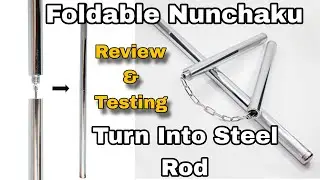Stainless steel nunchaku foldable nunchaku unboxing and testing