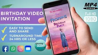Frozen 2 Birthday Invitation Video Animated