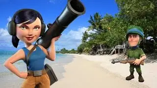 Boom beach all attack base  | Riflemen Zooka boom raid | Heavy zooka boom raid