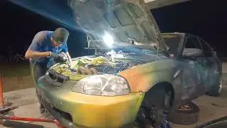 1996 Honda Civic Turbo D16Z6 Transmission removal in 30minutes by myself 