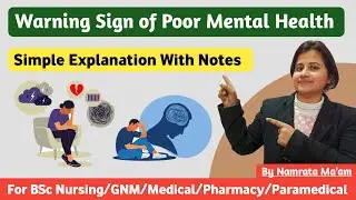 Warning Sign of Poor Mental Health in psychology | Warning Sign of Poor Mental Health in Hindi