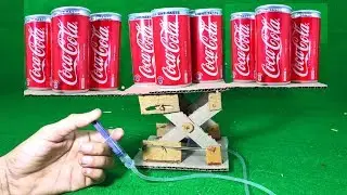 How To Make Hydraulic lift - diy Lifting Hydraulic Power || HLD Experiment