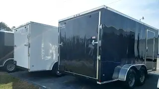 7x14 enclosed trailer (white and black)