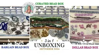 🤩 3 in 1 Unboxing! Bargain Bead Box, Curated Bead Box, and Dollar Bead Box. Come watch the fun.