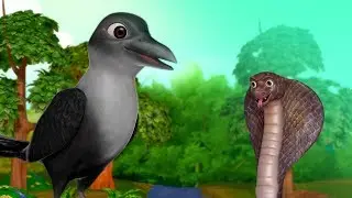 The Crow and the Snake Kannada Kathe | Kannada Stories for Kids | Infobells