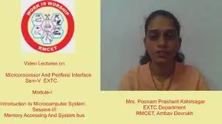 Microprocessor and Peripheral interface_Module1_System Bus and  Memory accessing
