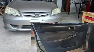 Como desarmar panel y manija de puerta honda civic 2005