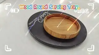 Round Wood Serving Tray, Wood Decorative Serving Platter, Small Charcuterie Board#servingtray #wood