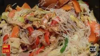 Home Cusine - Пиле с оризови спагети и зеленчуци
