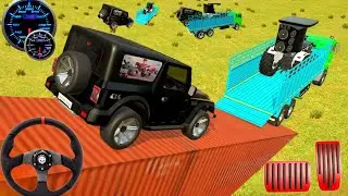 Drive JCB and unloading Stone from the tractor and Thar In Truck game 🔥#viral #truck #jcb 