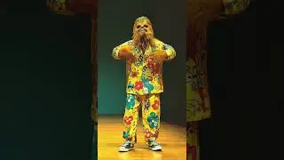 Chewbacca in Cartoon Style Outfit &ndash; Runway Look! #runwaylook #shorts