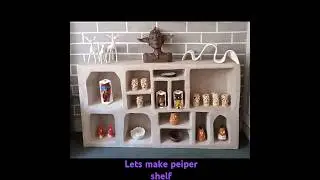 cut carton into the shapes, fill the empty spaces with newspaper, put  papier mache clay, let it dry