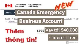 Th&ecirc;m th&ocirc;ng tin về Canada Emergency Business Account CEBA $40,000 loan interest-free