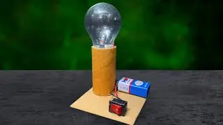 1. Научный проект, выполненный из картона и светодиодной лампочки.
