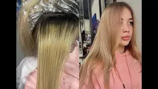 цветовая баня на Matrix SoColor / как затонировать блондинку 5 и 6 рядом