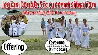 Legian on Double Six beach, Beach is closed for ceremony