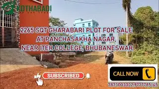 Gharabari Plot for Sale | Panchasakha Nagar | Near ITER College | Bhubaneswar