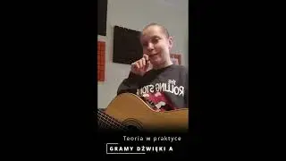 Dźwięki A na gryfie gitary - ćwiczenie