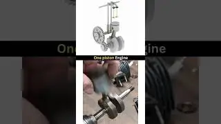 SINGLE Piston Engine REVOLUTION: #cad #mtb #3ddesign #ajdesignhub #duet #solidworks #engine #3dart